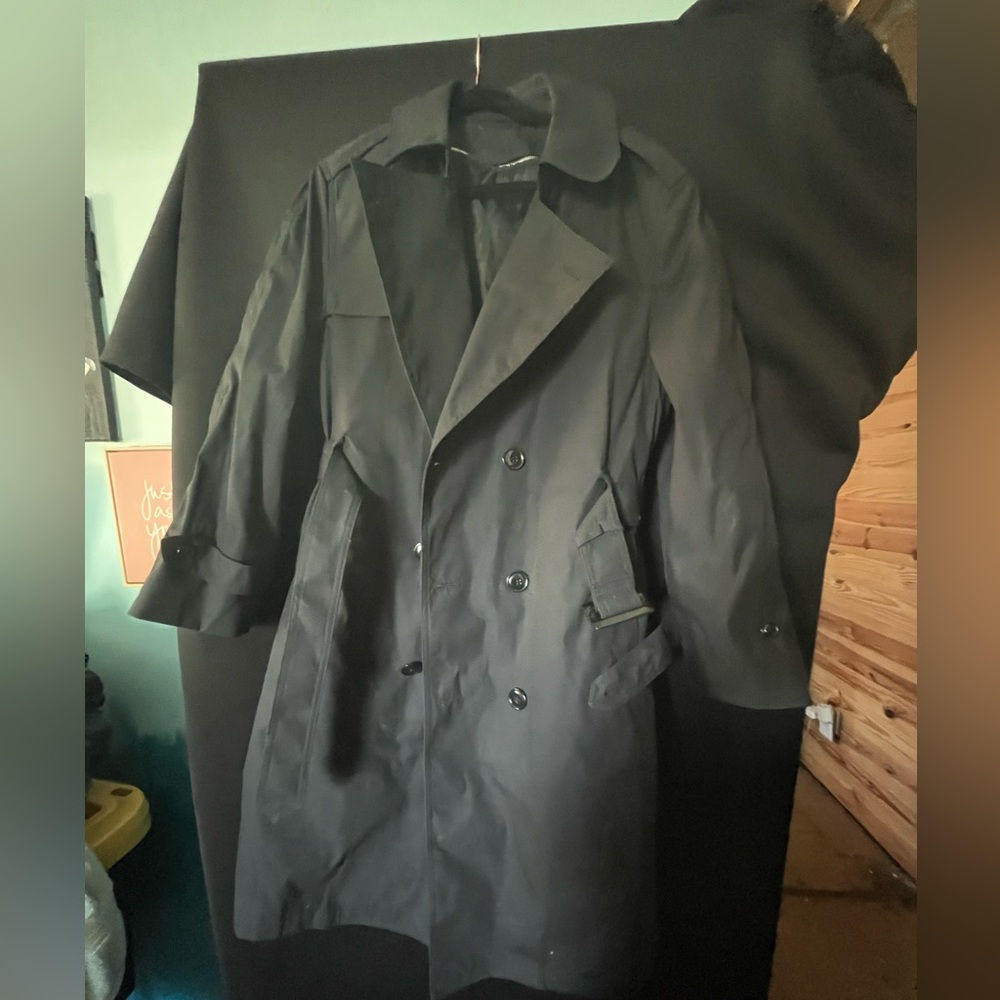 Classic Black Trench Coat for Men